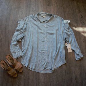 Two by Vince Camuto Button Up Blouse